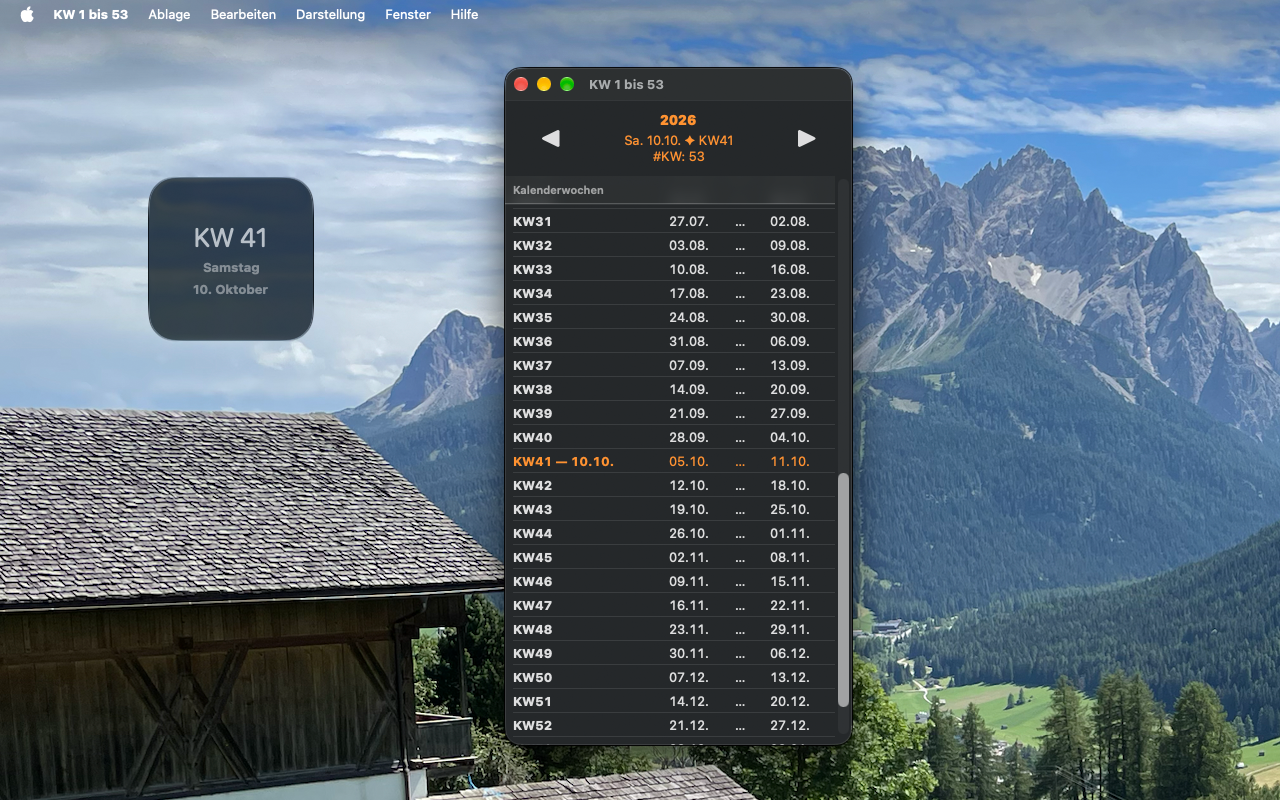 Widget und Hauptprogramm